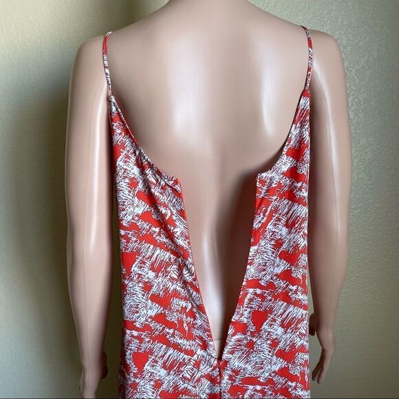 🖤 JustFab Patterned Maxi Dress Orange Size Medium - Picture 7 of 11